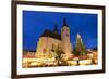 Christmas Market in Neupfarrplatz, Regensburg, Bavaria, Germany, Europe-Miles Ertman-Framed Photographic Print