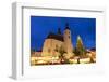 Christmas Market in Neupfarrplatz, Regensburg, Bavaria, Germany, Europe-Miles Ertman-Framed Photographic Print