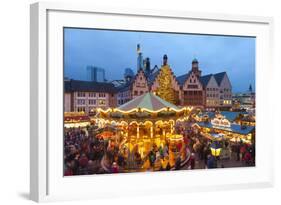 Christmas Market in Romerberg, Frankfurt, Germany, Europe-Miles Ertman-Framed Photographic Print