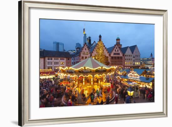 Christmas Market in Romerberg, Frankfurt, Germany, Europe-Miles Ertman-Framed Photographic Print