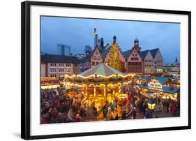 Christmas Market in Romerberg, Frankfurt, Germany, Europe-Miles Ertman-Framed Photographic Print