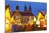 Christmas Market in the Altermarkt with the Baroque Town Hall in the Background-Miles Ertman-Mounted Photographic Print