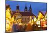 Christmas Market in the Altermarkt with the Baroque Town Hall in the Background-Miles Ertman-Mounted Photographic Print