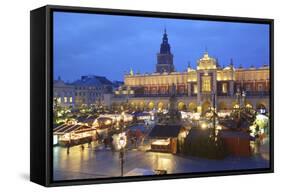 Christmas Market, Krakow, Poland, Europe-Neil Farrin-Framed Stretched Canvas