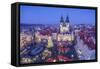 Christmas Market, Old Town Square, Prague, Czech Republic-Jon Arnold-Framed Stretched Canvas