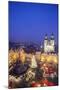 Christmas Market, Old Town Square, Prague, Czech Republic-Jon Arnold-Mounted Photographic Print