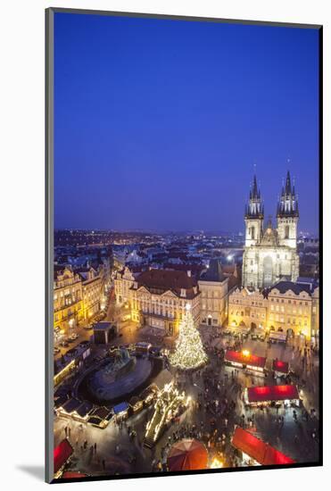 Christmas Market, Old Town Square, Prague, Czech Republic-Jon Arnold-Mounted Photographic Print