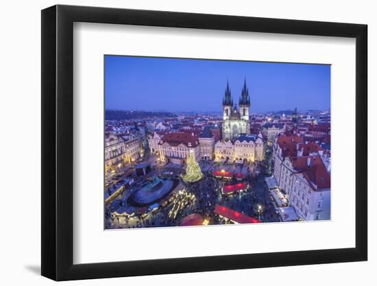 Christmas Market, Old Town Square, Prague, Czech Republic-Jon Arnold-Framed Photographic Print