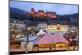 Christmas market on the Karl's square in Heidelberg, Baden-Württemberg, Germany-Jan Christopher Becke-Mounted Photographic Print