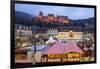 Christmas market on the Karl's square in Heidelberg, Baden-Württemberg, Germany-Jan Christopher Becke-Framed Photographic Print