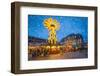 Christmas market on the marketplace in Heidelberg, Baden-Württemberg, Germany-Jan Christopher Becke-Framed Photographic Print