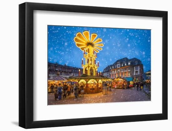 Christmas market on the marketplace in Heidelberg, Baden-Württemberg, Germany-Jan Christopher Becke-Framed Photographic Print