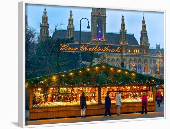 Christmas Market on the Town Hall Square, Vienna, Austria-Miva Stock-Framed Photographic Print