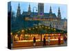 Christmas Market on the Town Hall Square, Vienna, Austria-Miva Stock-Stretched Canvas