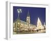 Christmas Market, Rathaus, Hamburg, State of Hamburg, Germany-Jon Arnold-Framed Photographic Print