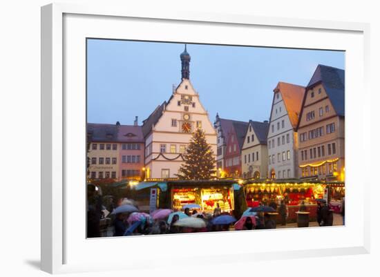 Christmas Market, Rothenburg Ob Der Tauber, Bavaria, Germany, Europe-Miles Ertman-Framed Photographic Print