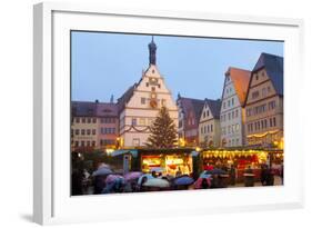 Christmas Market, Rothenburg Ob Der Tauber, Bavaria, Germany, Europe-Miles Ertman-Framed Photographic Print