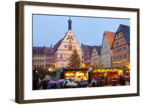 Christmas Market, Rothenburg Ob Der Tauber, Bavaria, Germany, Europe-Miles Ertman-Framed Photographic Print