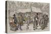 Christmas Market-Anton Pieck-Stretched Canvas