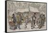 Christmas Market-Anton Pieck-Framed Stretched Canvas