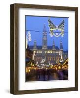 Christmas Markets, Rathaus (Town Hall), Vienna, Austria-Doug Pearson-Framed Photographic Print