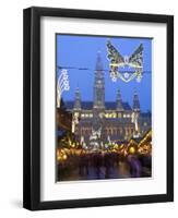 Christmas Markets, Rathaus (Town Hall), Vienna, Austria-Doug Pearson-Framed Photographic Print