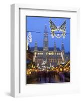 Christmas Markets, Rathaus (Town Hall), Vienna, Austria-Doug Pearson-Framed Photographic Print