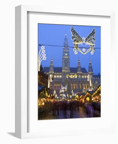 Christmas Markets, Rathaus (Town Hall), Vienna, Austria-Doug Pearson-Framed Photographic Print