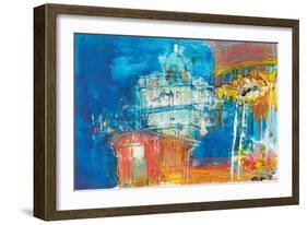 Christmas Merry-Go-Round (Mixed Media)-Ann Oram-Framed Giclee Print