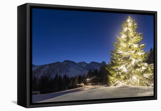 Christmas Mood at Arosa-Armin Mathis-Framed Stretched Canvas