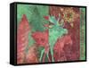Christmas Moose-Cora Niele-Framed Stretched Canvas