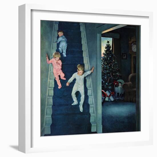 "Christmas Morning", December 24, 1955-John Falter-Framed Giclee Print