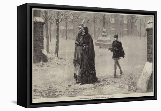 Christmas Morning in the Olden Time-George Henry Boughton-Framed Stretched Canvas