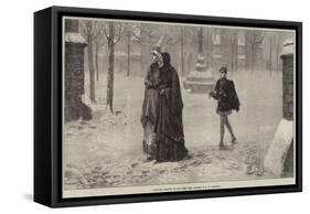 Christmas Morning in the Olden Time-George Henry Boughton-Framed Stretched Canvas