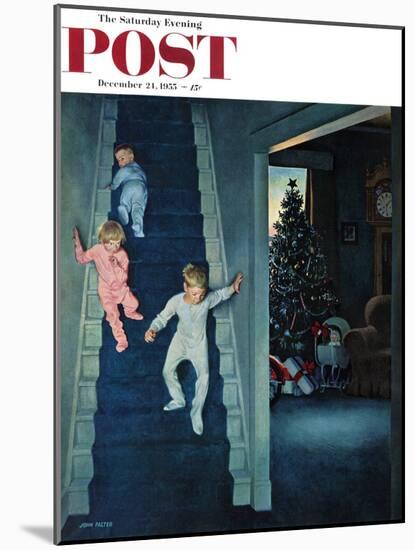 "Christmas Morning" Saturday Evening Post Cover, December 24, 1955-John Falter-Mounted Giclee Print