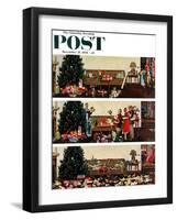 "Christmas Morning" Saturday Evening Post Cover, December 27, 1958-Ben Kimberly Prins-Framed Premium Giclee Print