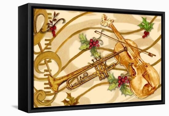 Christmas Music I-Janice Gaynor-Framed Stretched Canvas