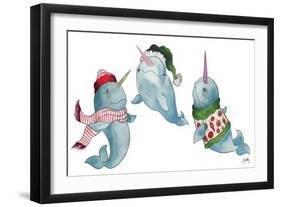 Christmas Narwhals-Elizabeth Medley-Framed Art Print