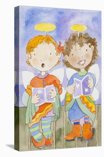 Christmas nativity play-Jennifer Abbott-Stretched Canvas