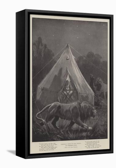 Christmas Night in West Africa, an Unbidden Guest-Richard Caton Woodville II-Framed Stretched Canvas