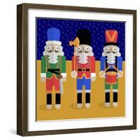 Christmas Nutcrackers - Good Luck Symbols-Claire Huntley-Framed Giclee Print