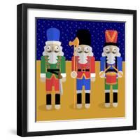 Christmas Nutcrackers - Good Luck Symbols-Claire Huntley-Framed Giclee Print