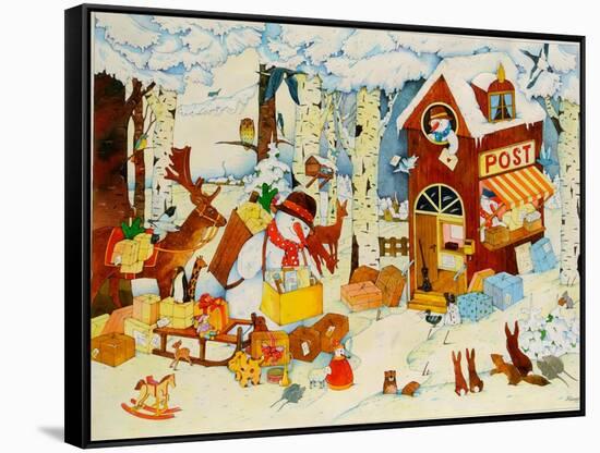 Christmas Office-Christian Kaempf-Framed Stretched Canvas
