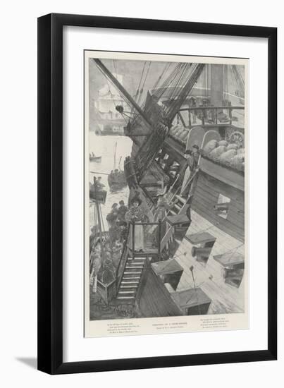 Christmas on a Three-Decker-Henry Charles Seppings Wright-Framed Giclee Print