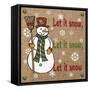 Christmas On Burlap-JP3946-Jean Plout-Framed Stretched Canvas