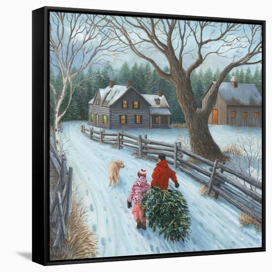 Christmas on the Farm-Kevin Dodds-Framed Stretched Canvas