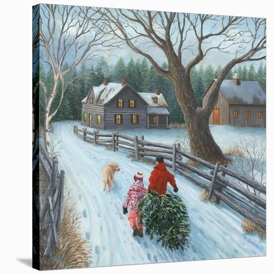 Christmas on the Farm-Kevin Dodds-Stretched Canvas