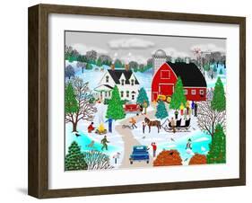 Christmas on the Farm-Mark Frost-Framed Giclee Print