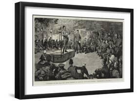 Christmas on the Nile, the Grand Concert at Korti on Christmas Evening, Khartoum's a Falling-null-Framed Giclee Print