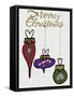 Christmas Ornament Decorations-Cyndi Lou-Framed Stretched Canvas